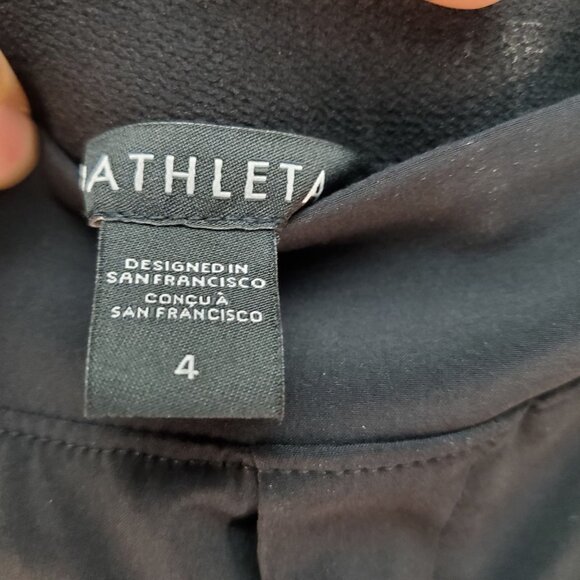 Athleta Pants Womens 4 Black Tapered Pants Lightweight Dress Trousers - Picture 2 of 8